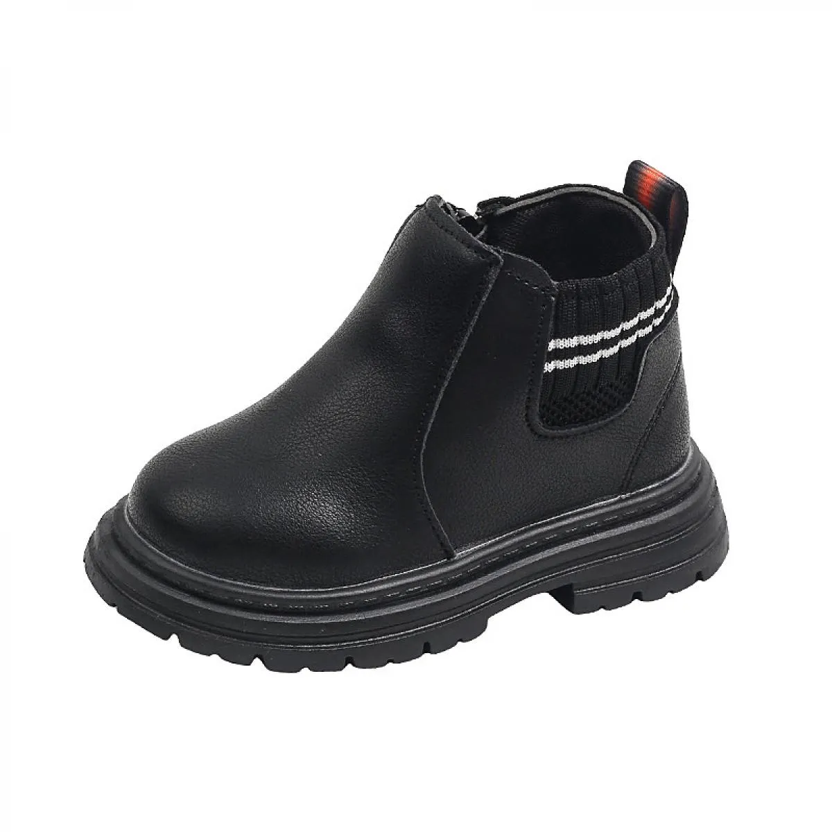 Scarpe per bambini stile inglese retrò marrone nero per ragazzi Graziosi stivali Chelsea per bambina Stivali antiscivolo per la