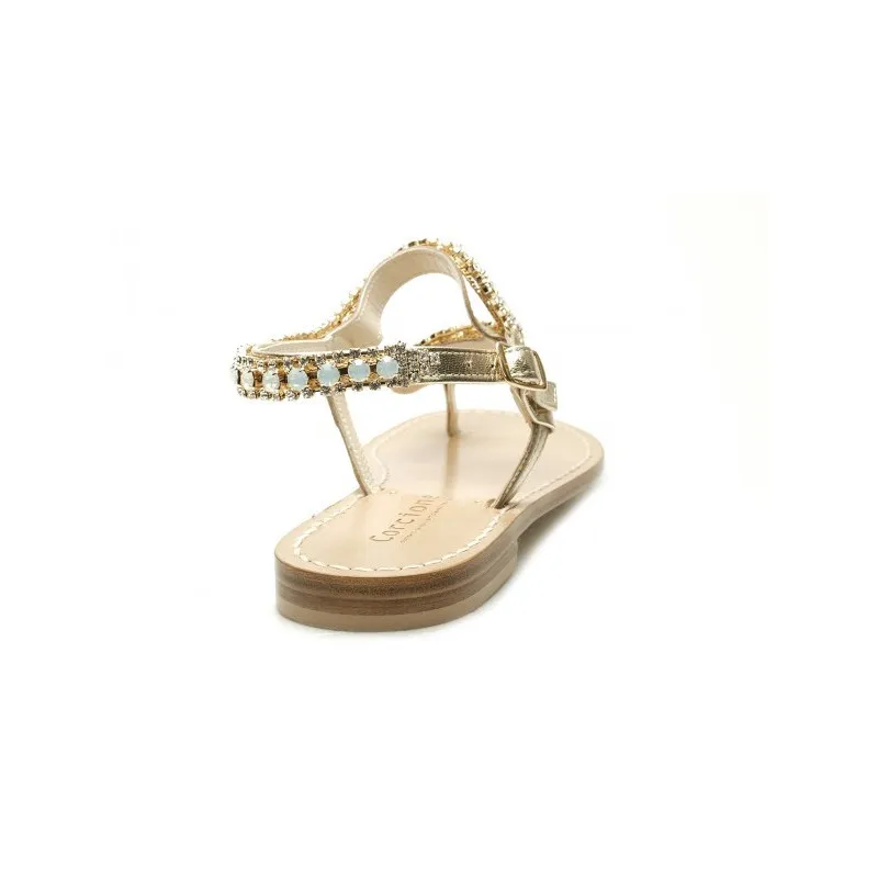 Serpente - sandali infradito pietre bianche Opal