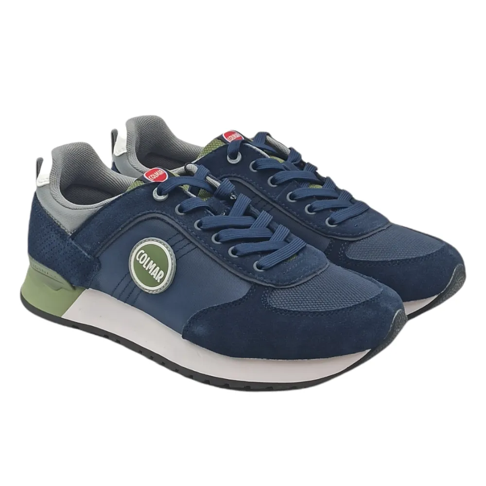 Sneaker Uomo camoscio e tessuto travis colors navy-army gree colmar