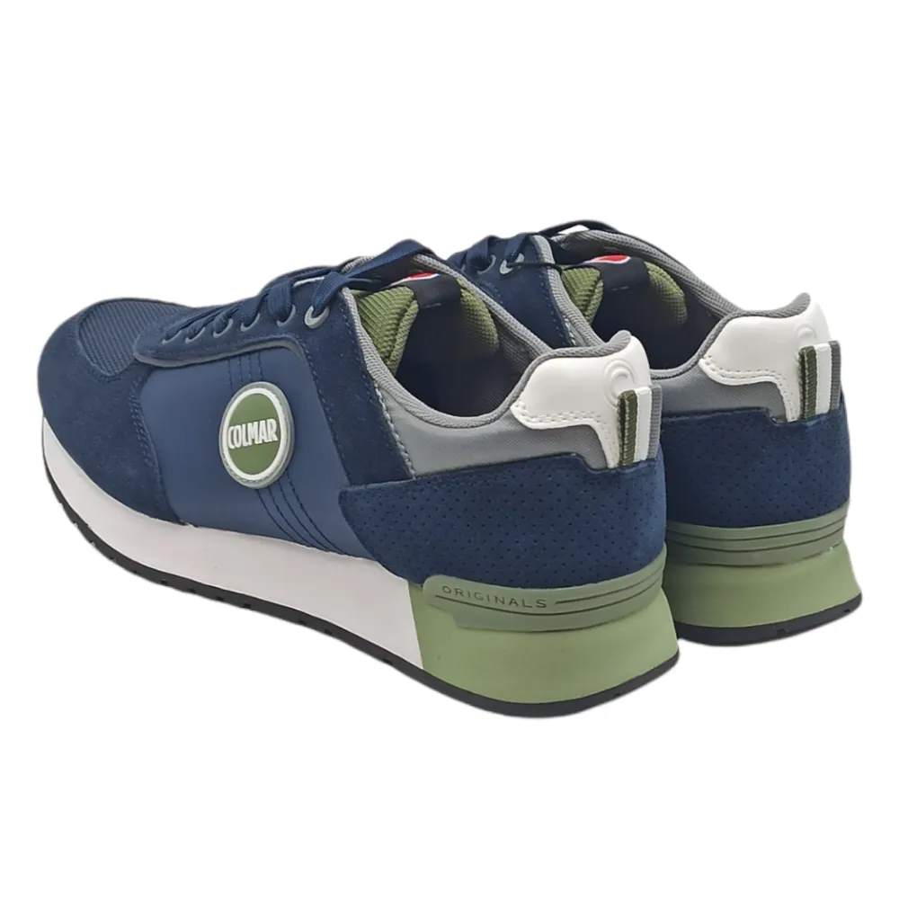 Sneaker Uomo camoscio e tessuto travis colors navy-army gree colmar