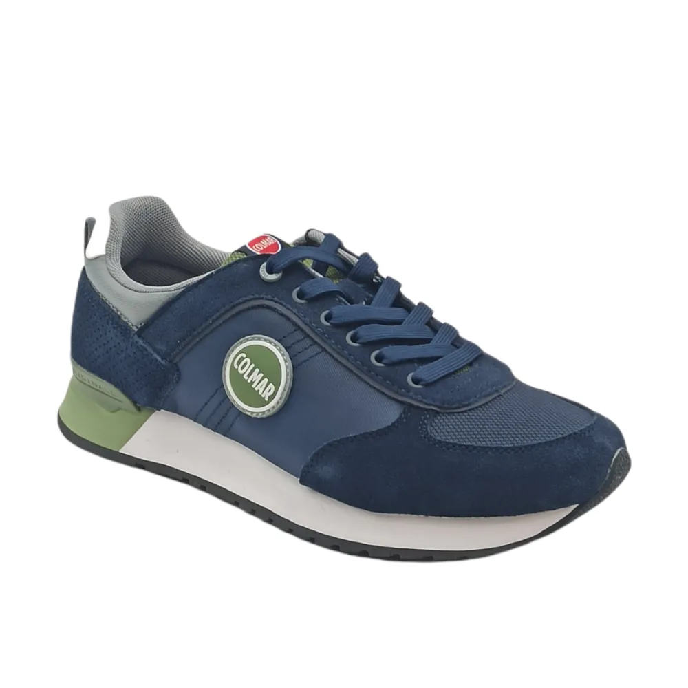 Sneaker Uomo camoscio e tessuto travis colors navy-army gree colmar