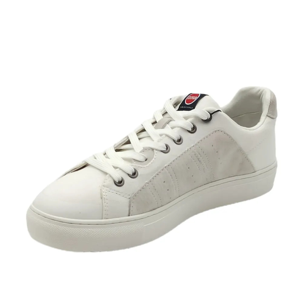 sneaker uomo in pelle e camoscio bradbury out white colmar