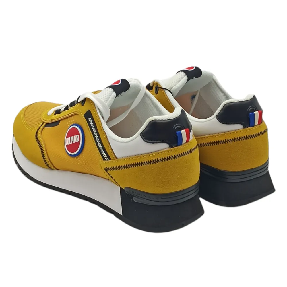 sneaker uomo in tessuto e camoscio Colmar travis sport bold ochre
