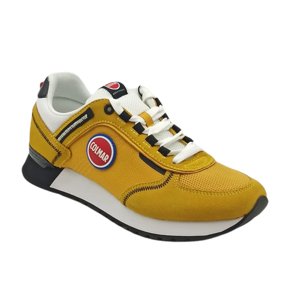 sneaker uomo in tessuto e camoscio Colmar travis sport bold ochre