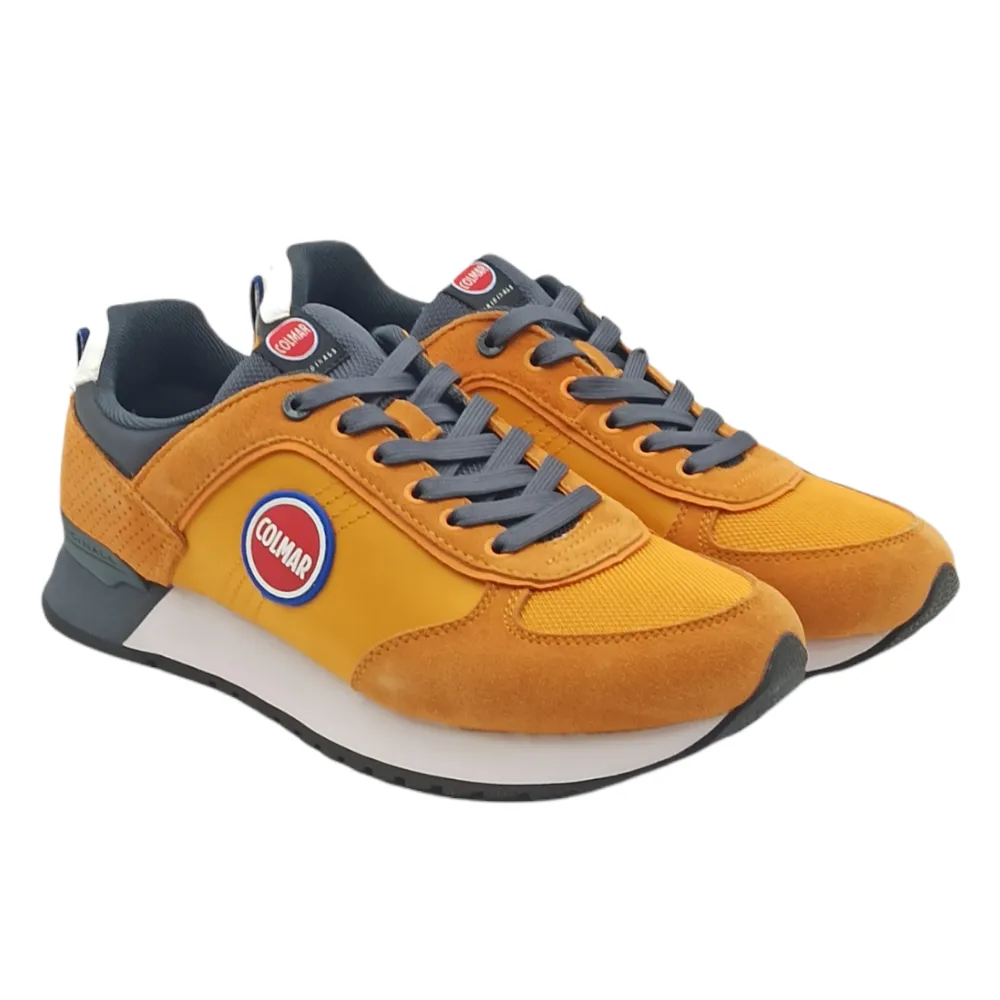 Sneaker uomo in tessuto e camoscio TRAVIS AUTHENTIC ORANGE-ANTH Colmar