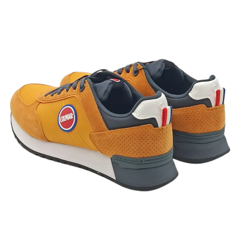 Sneaker uomo in tessuto e camoscio TRAVIS AUTHENTIC ORANGE-ANTH Colmar