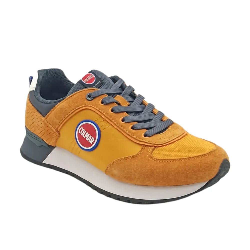 Sneaker uomo in tessuto e camoscio TRAVIS AUTHENTIC ORANGE-ANTH Colmar