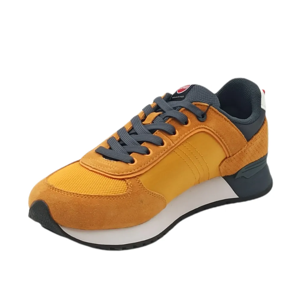 Sneaker uomo in tessuto e camoscio TRAVIS AUTHENTIC ORANGE-ANTH Colmar