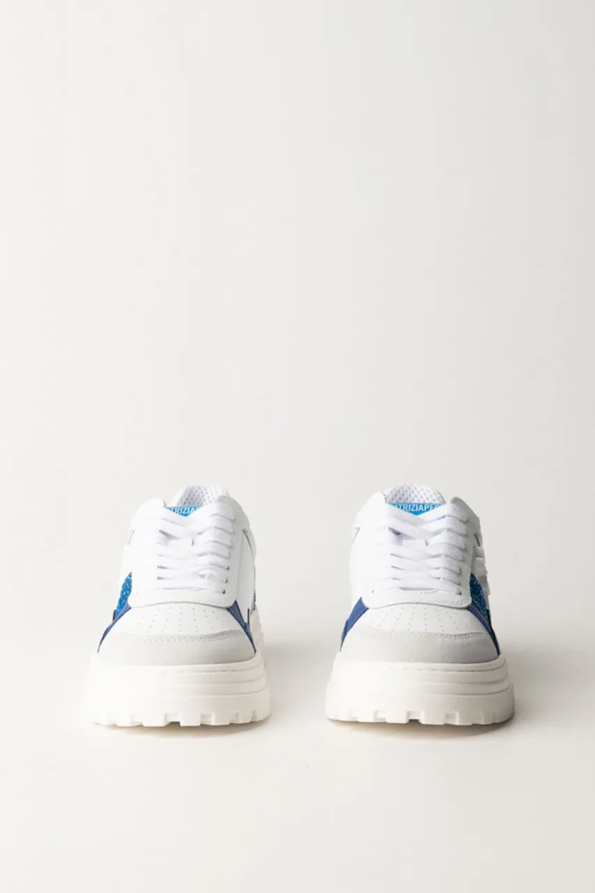 Sneakers multicolor con inserti glitterati Glitter Blue