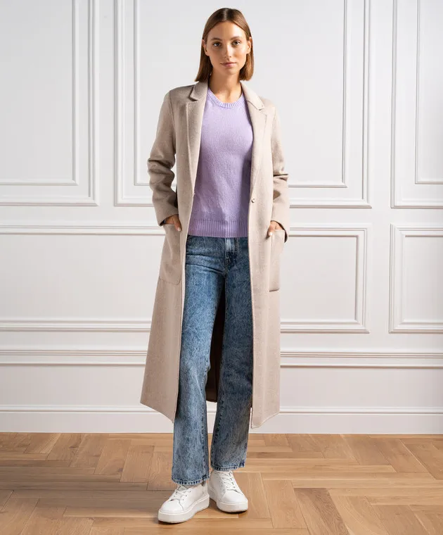 Solotre Maglia in cashmere viola M3R0153R