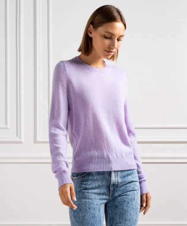 Solotre Maglia in cashmere viola M3R0153R