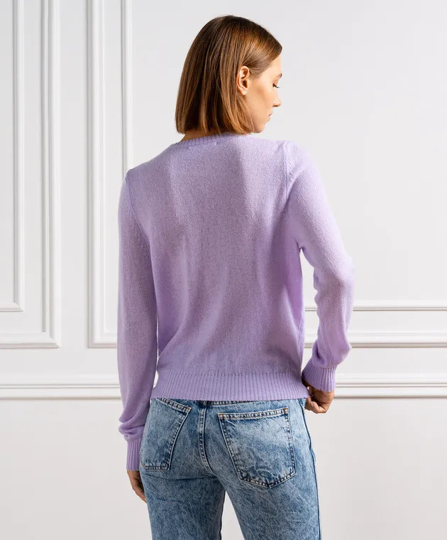 Solotre Maglia in cashmere viola M3R0153R