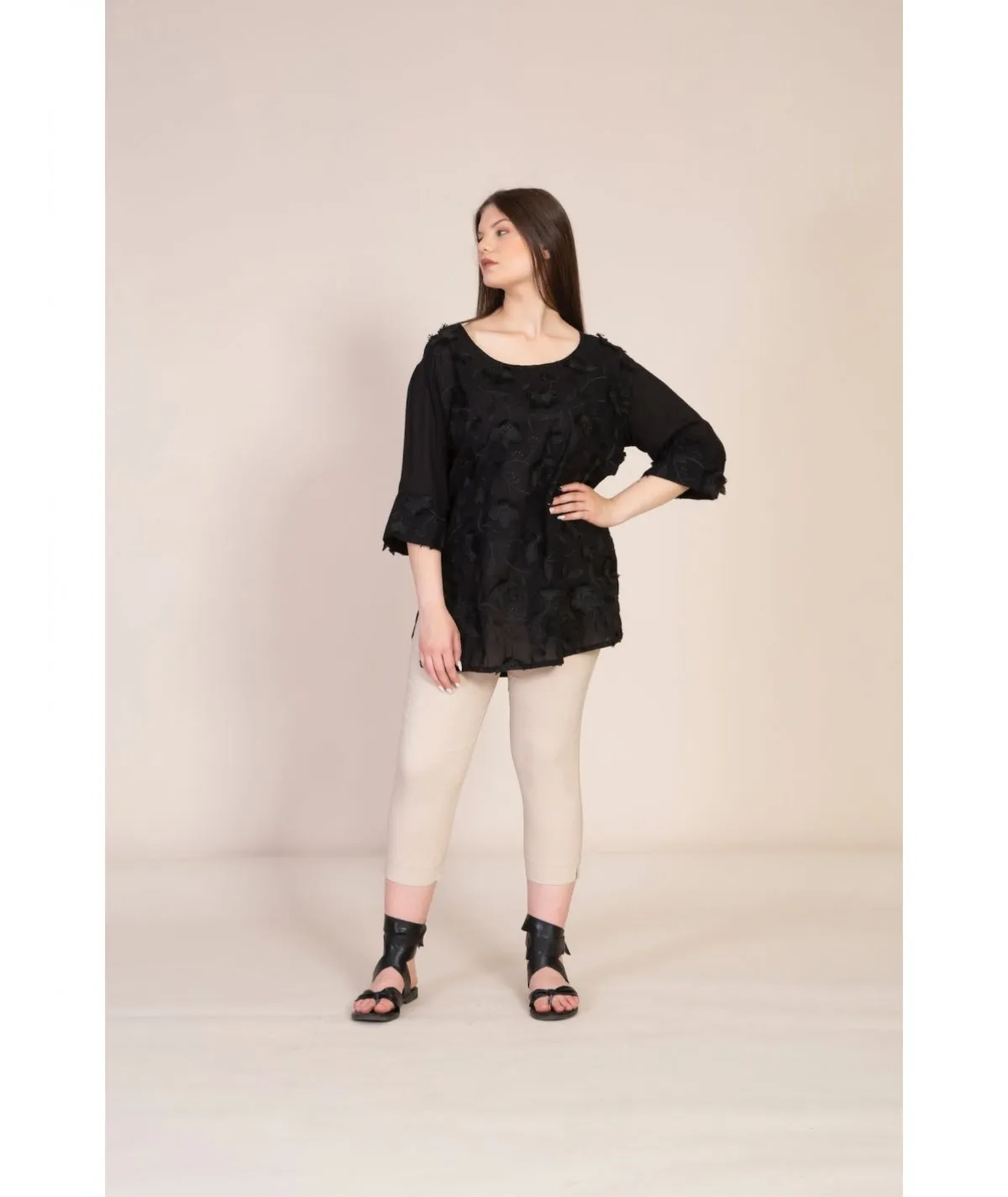 SOPHIA CURVY PANTALONE CAPRI PER DONNA E RAGAZZA TAGLIE COMODE