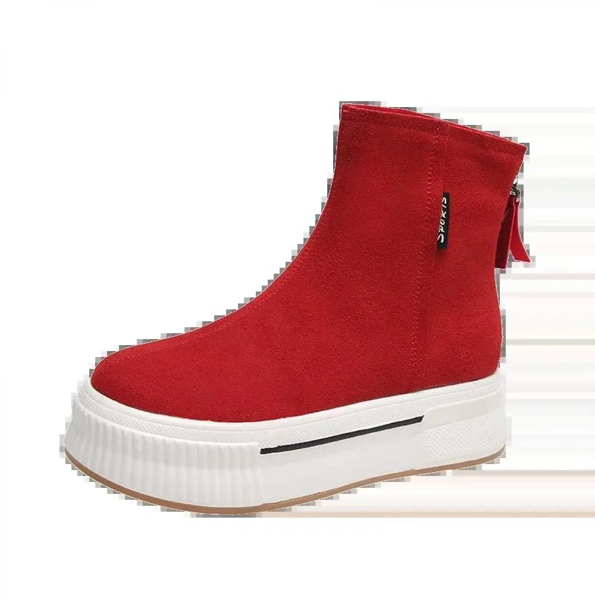 Stivaletti casual da donna Stivali scivolosi con punta tonda in pelle scamosciata Autunno e inverno da donna Sport retrò e minim