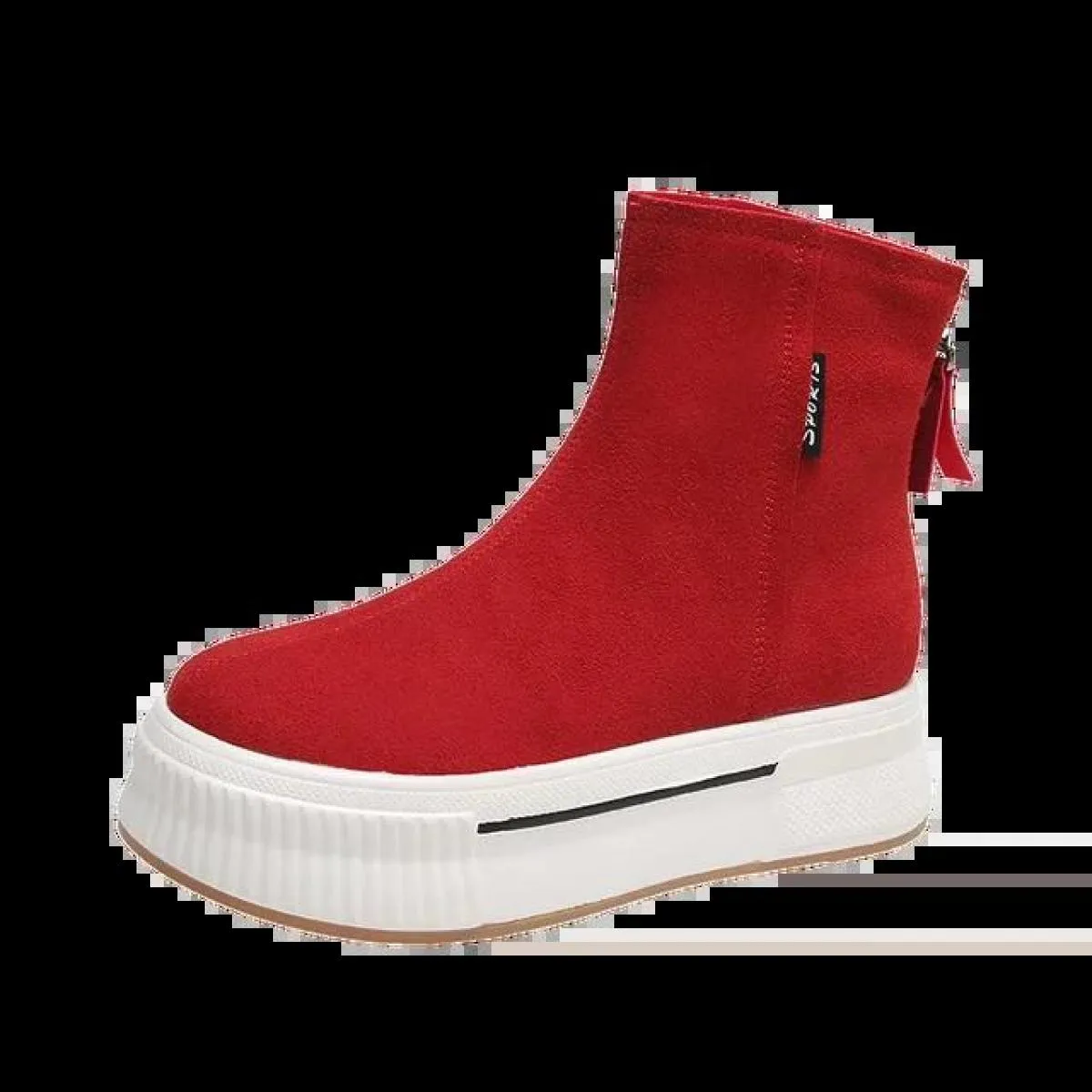 Stivaletti casual da donna Stivali scivolosi con punta tonda in pelle scamosciata Autunno e inverno da donna Sport retrò e minim
