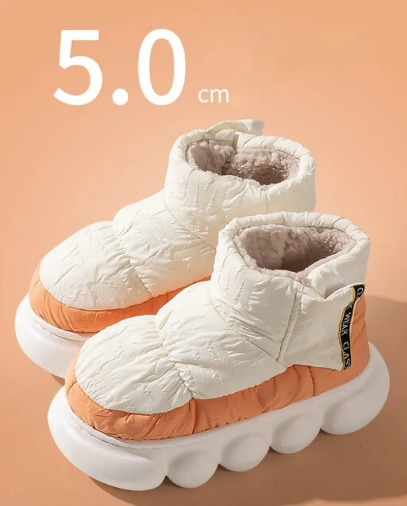 Stivaletti con tacco alto da uomo Stivali invernali con plateau e scarpe morbide in cotone da donna Stivali da neve antiscivolo