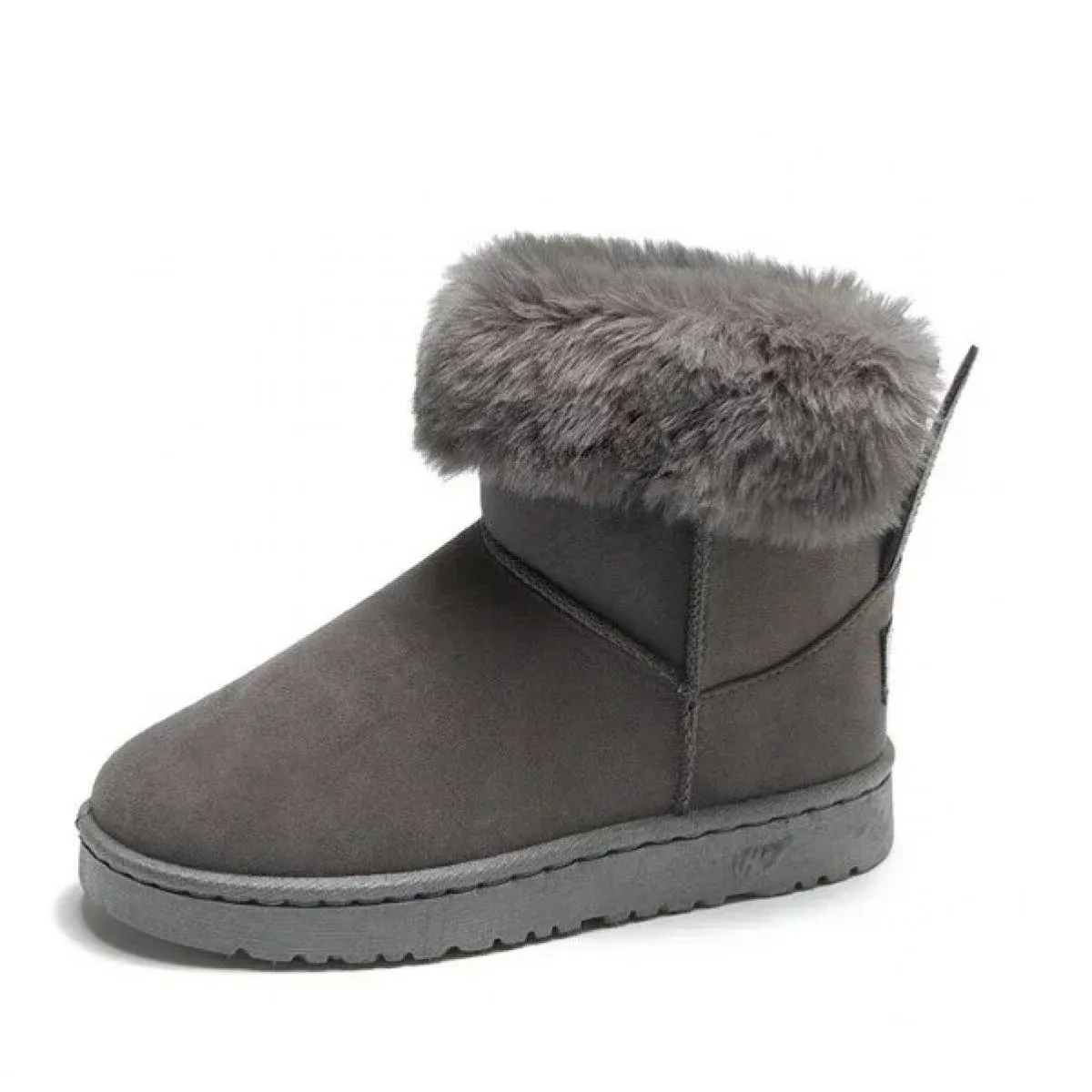Stivaletti per donna Stivali da donna in vera pelle Vera pelliccia di volpe Scarpe invernali calde Punta tonda nera Casual Fisch