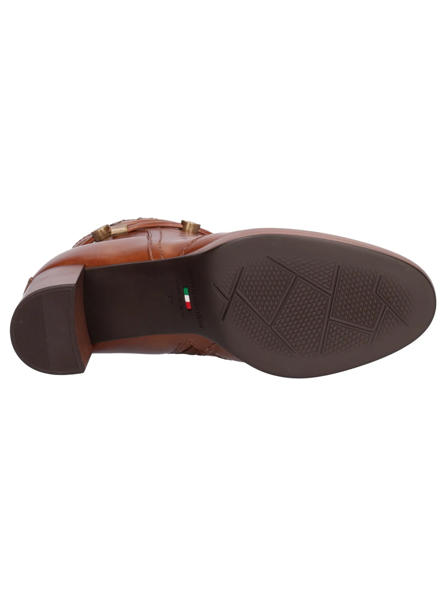 Stivaletto tacco largo Nero Giardini da donna cuoio