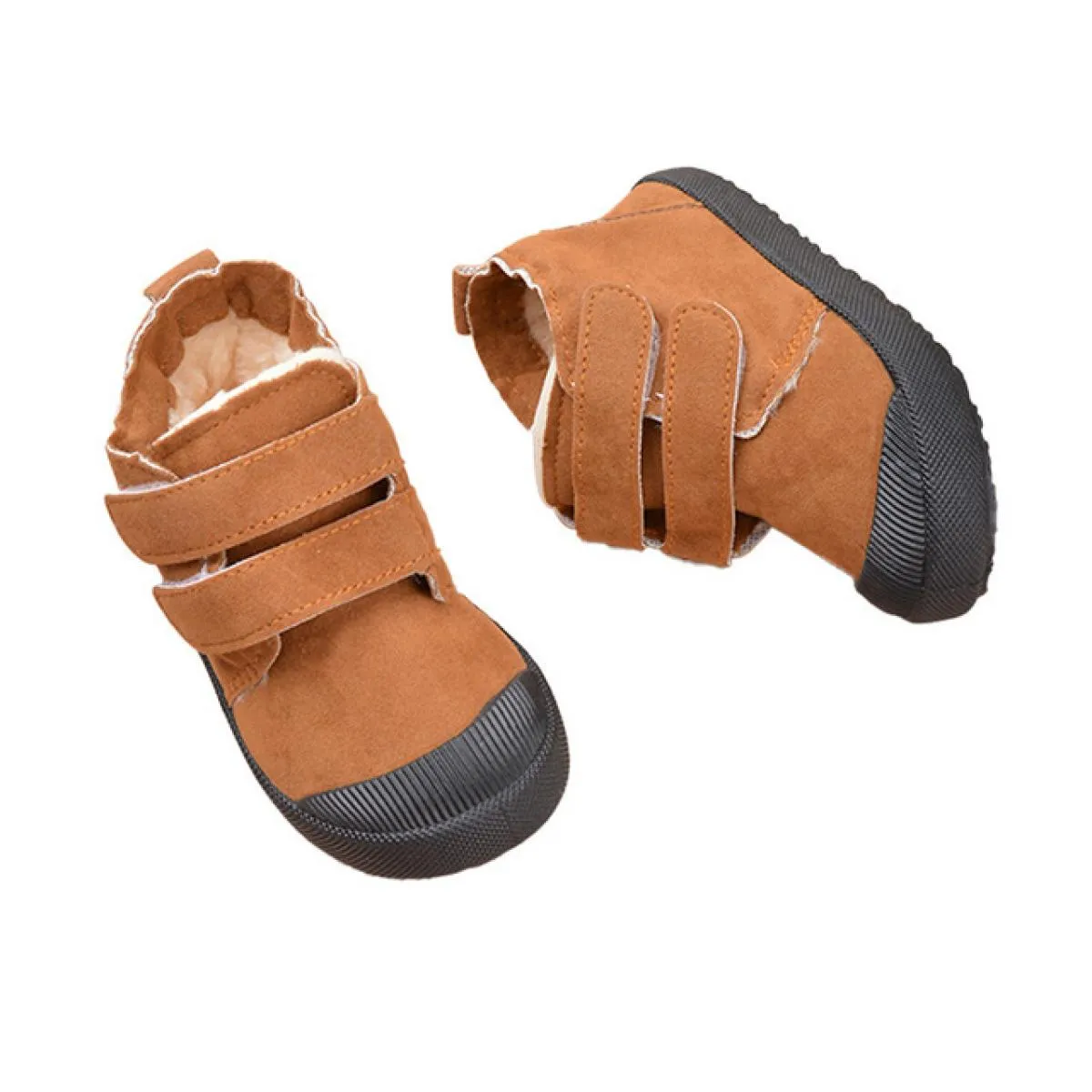 Stivali da neve in pelle scamosciata stile street per bambini Stivaletti alti per bambini in velluto comodi per il tempo libero