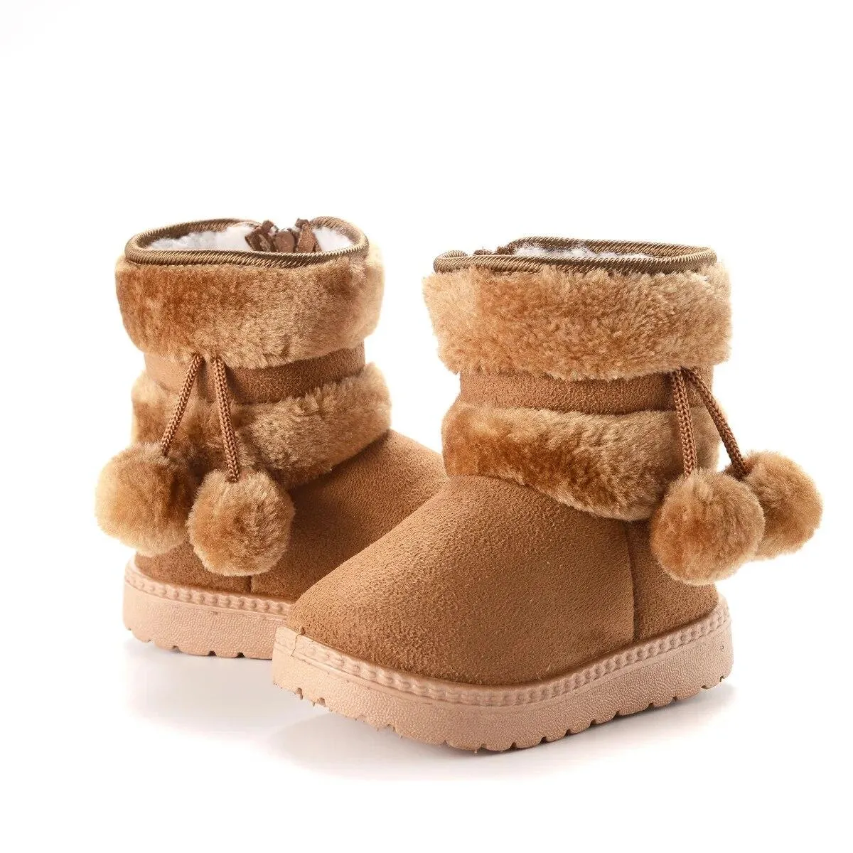 Stivali da neve per ragazzi e ragazze Stivali invernali comodi e spessi per bambini 2024 Stivaletti in peluche spessi alla moda