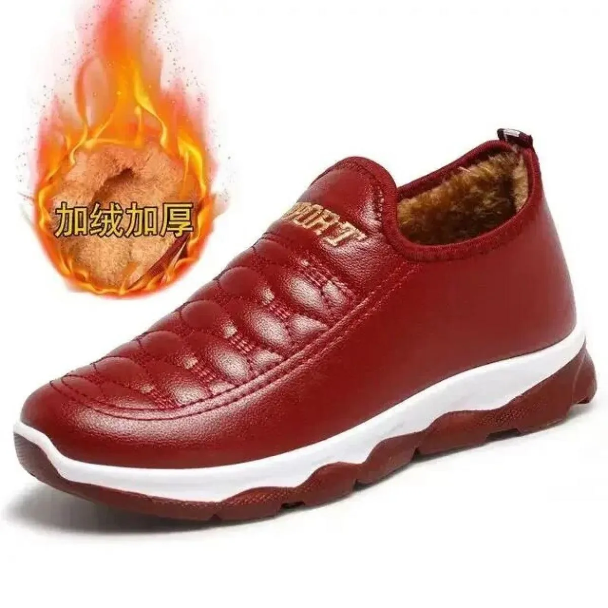 Stivali da neve Scarpe da donna Stivaletti in pelliccia di peluche caldi Scarpe invernali da donna slip on scarpe casual piatte