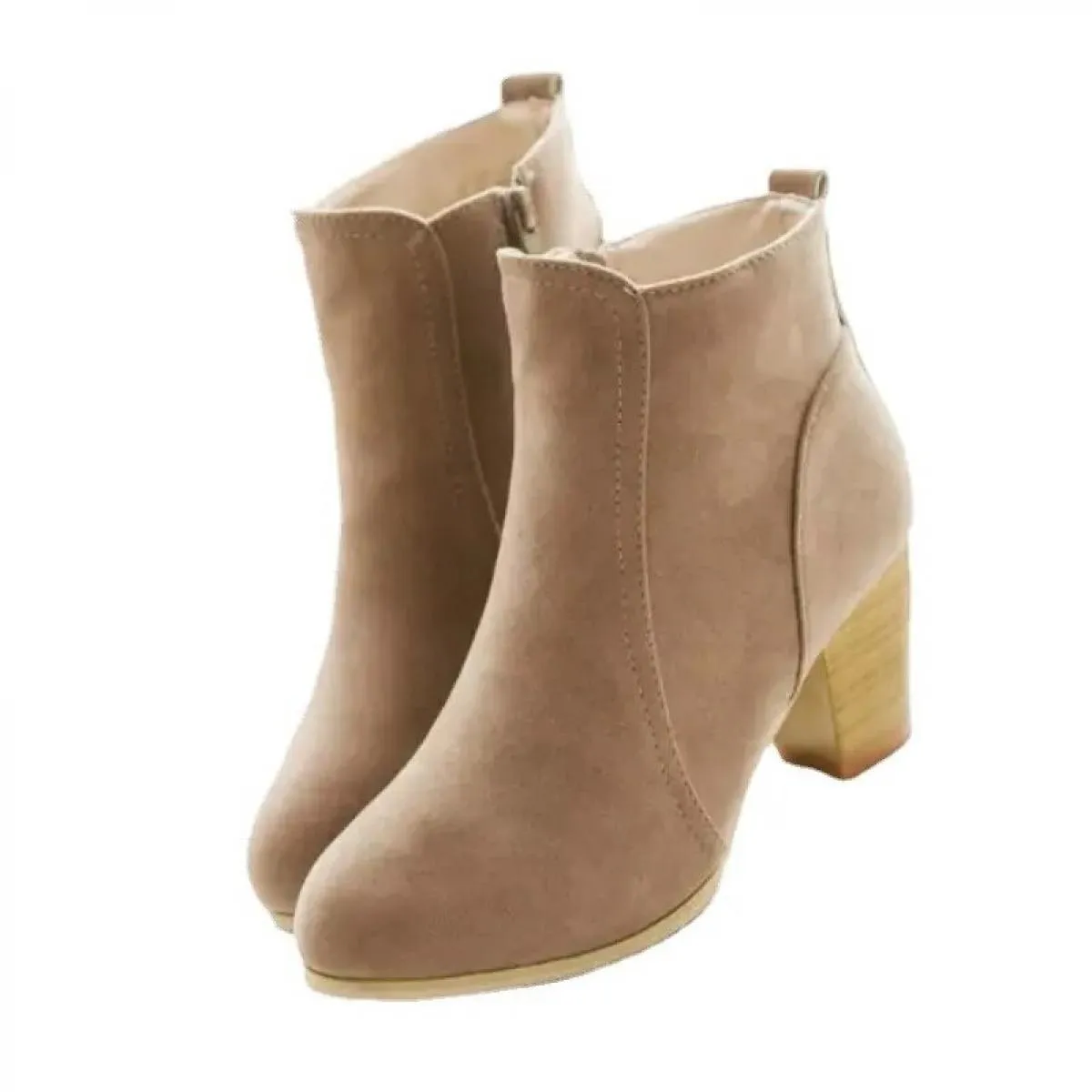 Stivali elastici a punta con tacco quadrato autunno e inverno moda donna Stivaletti corti eleganti con tacco alto da donna alla