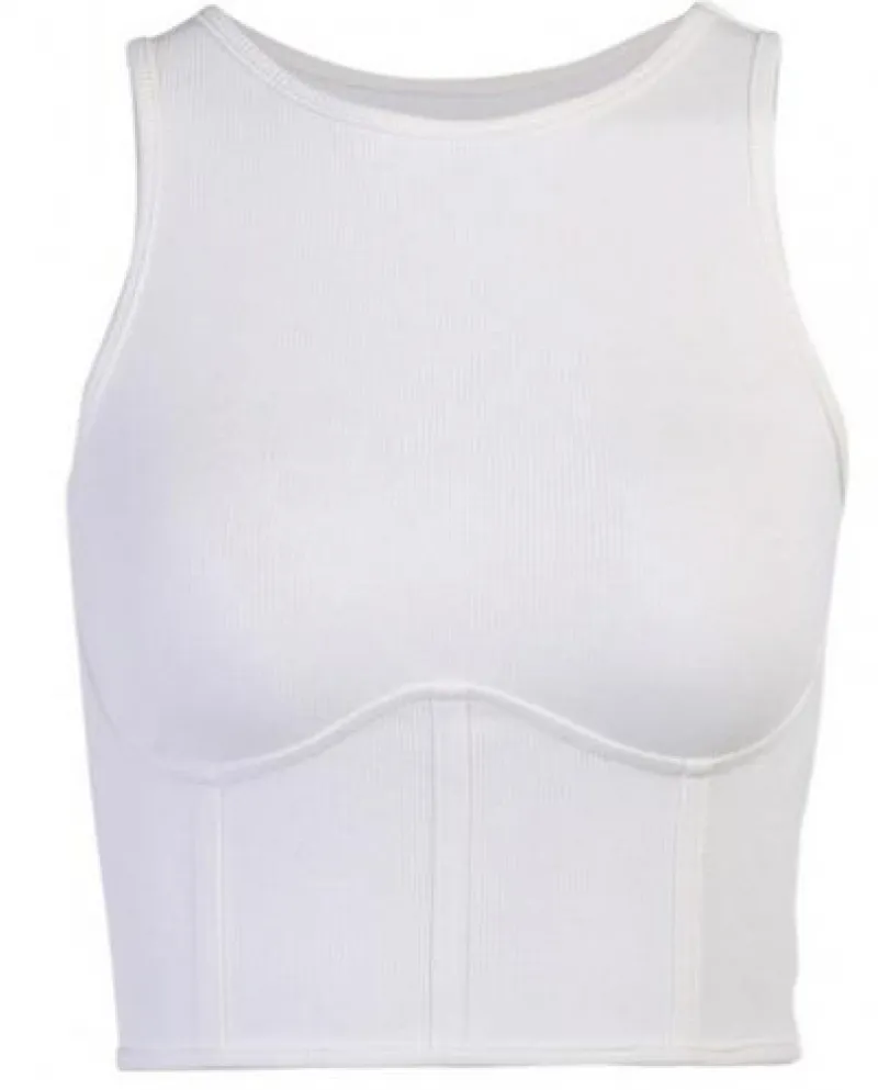 Summer Fashion Gilet corto a coste Design senza maniche da donna Slim R