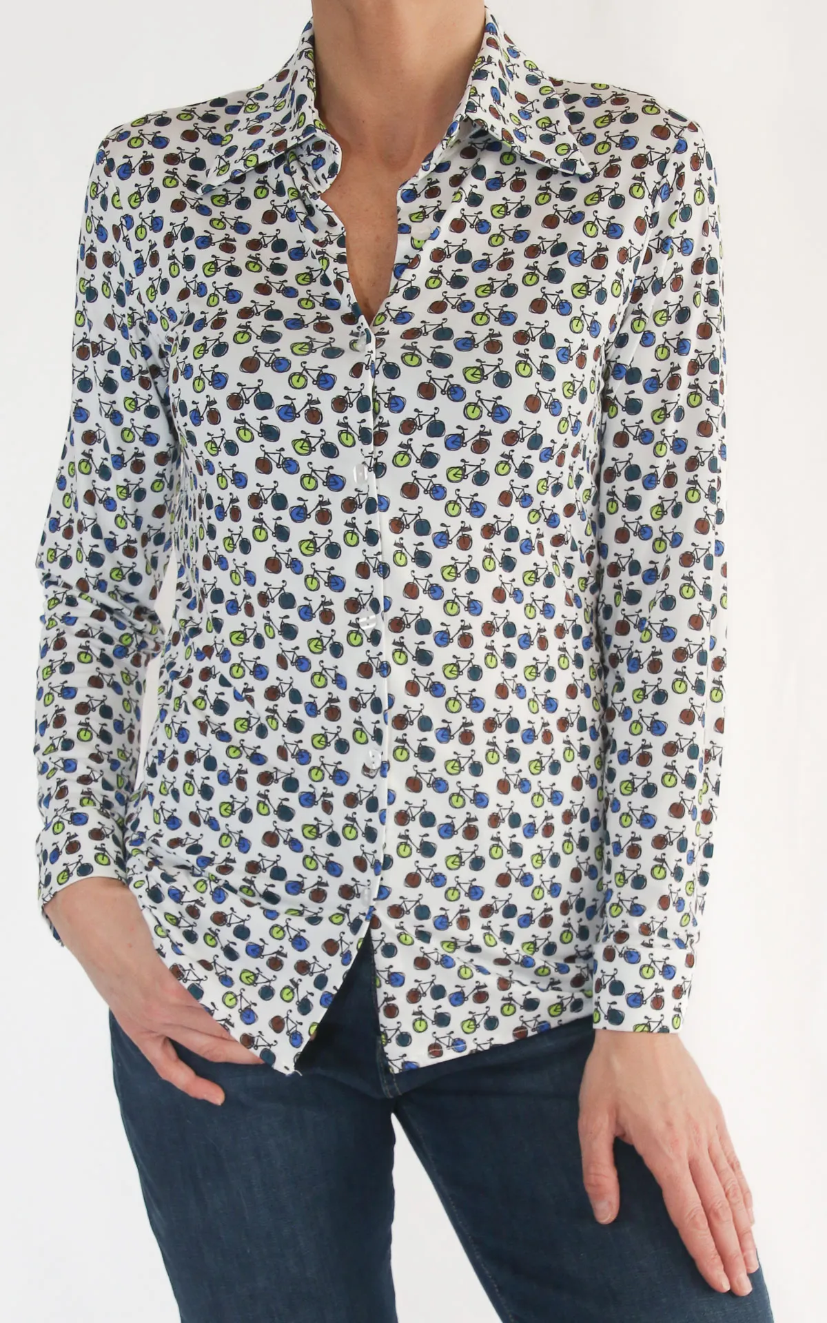 Susan Di – Camicia maglina – Biciclette