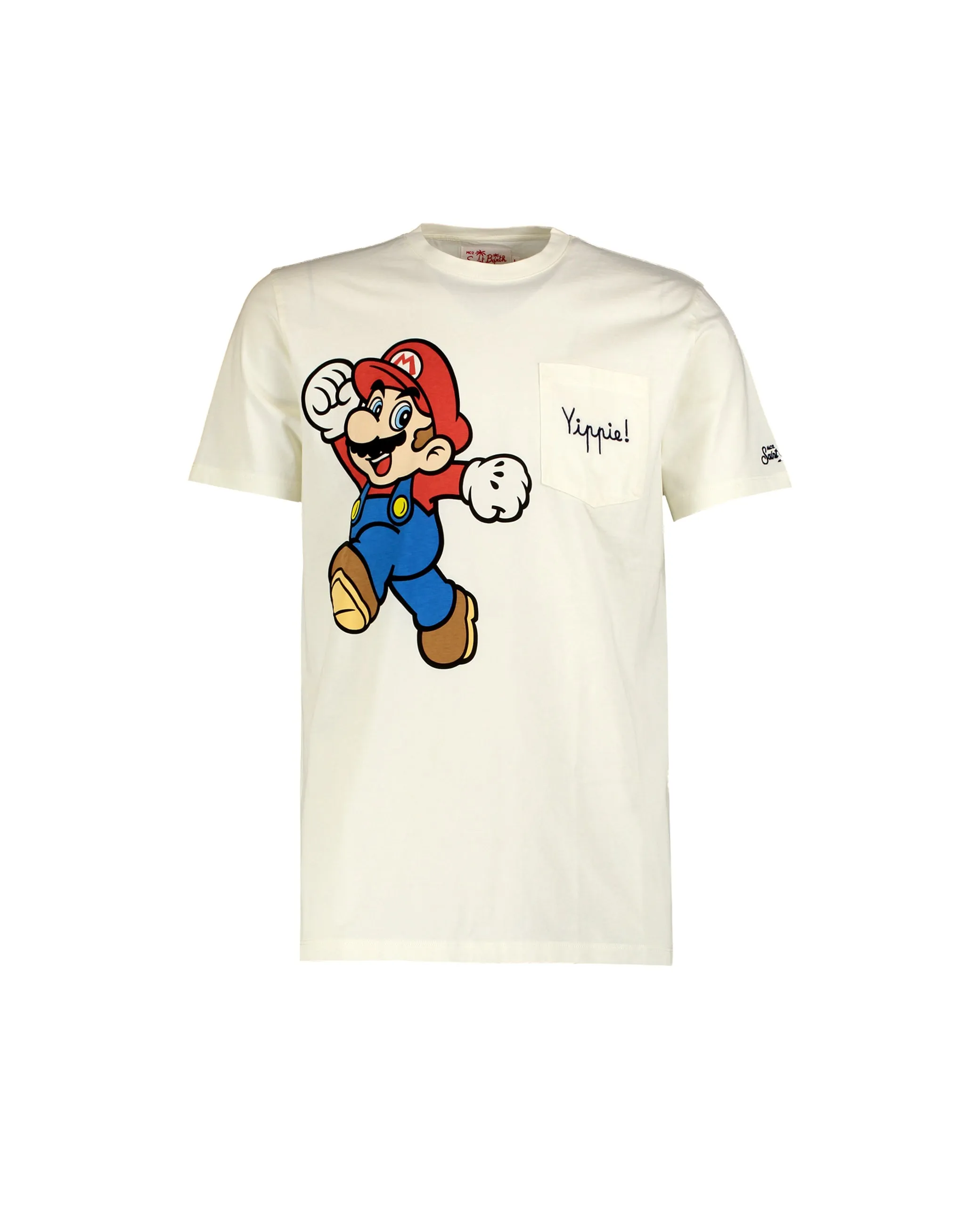 T-shirt Super Mario Yippie avorio