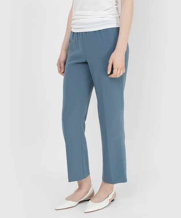 Theory Pantaloni cropped turchese scuro L0109224