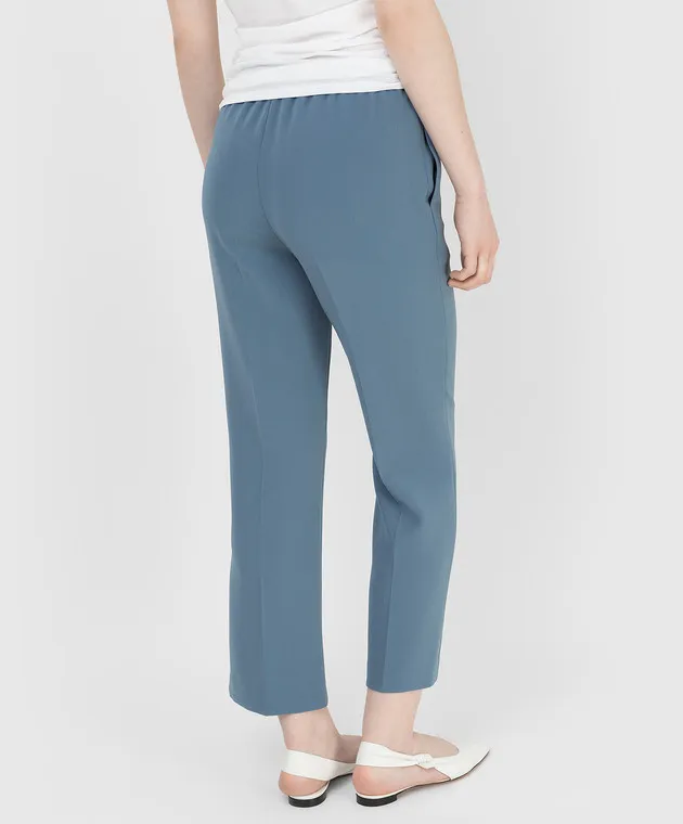 Theory Pantaloni cropped turchese scuro L0109224