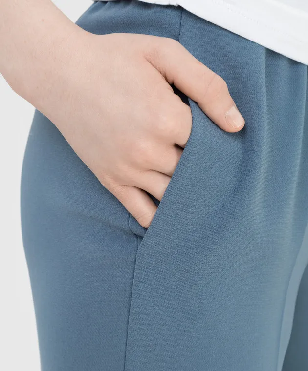 Theory Pantaloni cropped turchese scuro L0109224