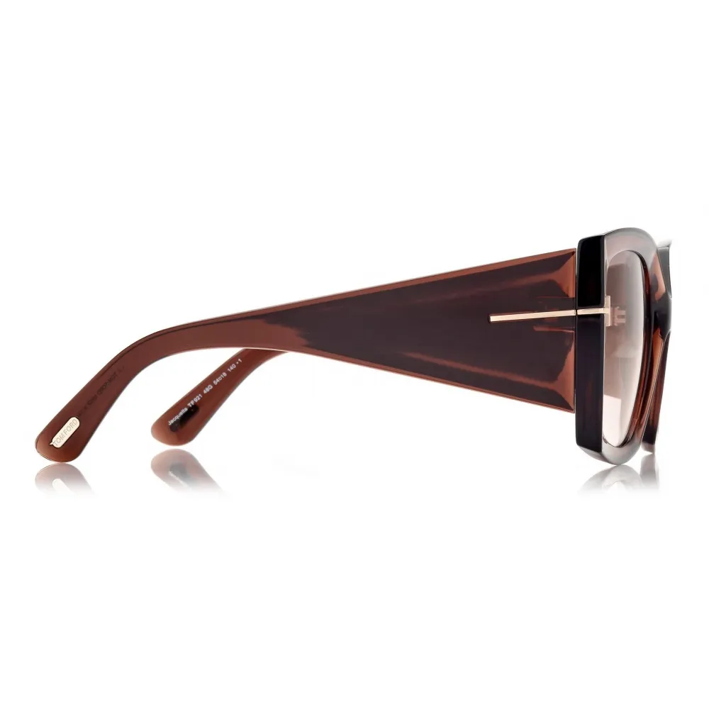 Tom Ford - Jacquetta - Occhiali da Sole Squadrati - Marrone - FT0921 - Occhiali da Sole - Tom Ford Eyewear