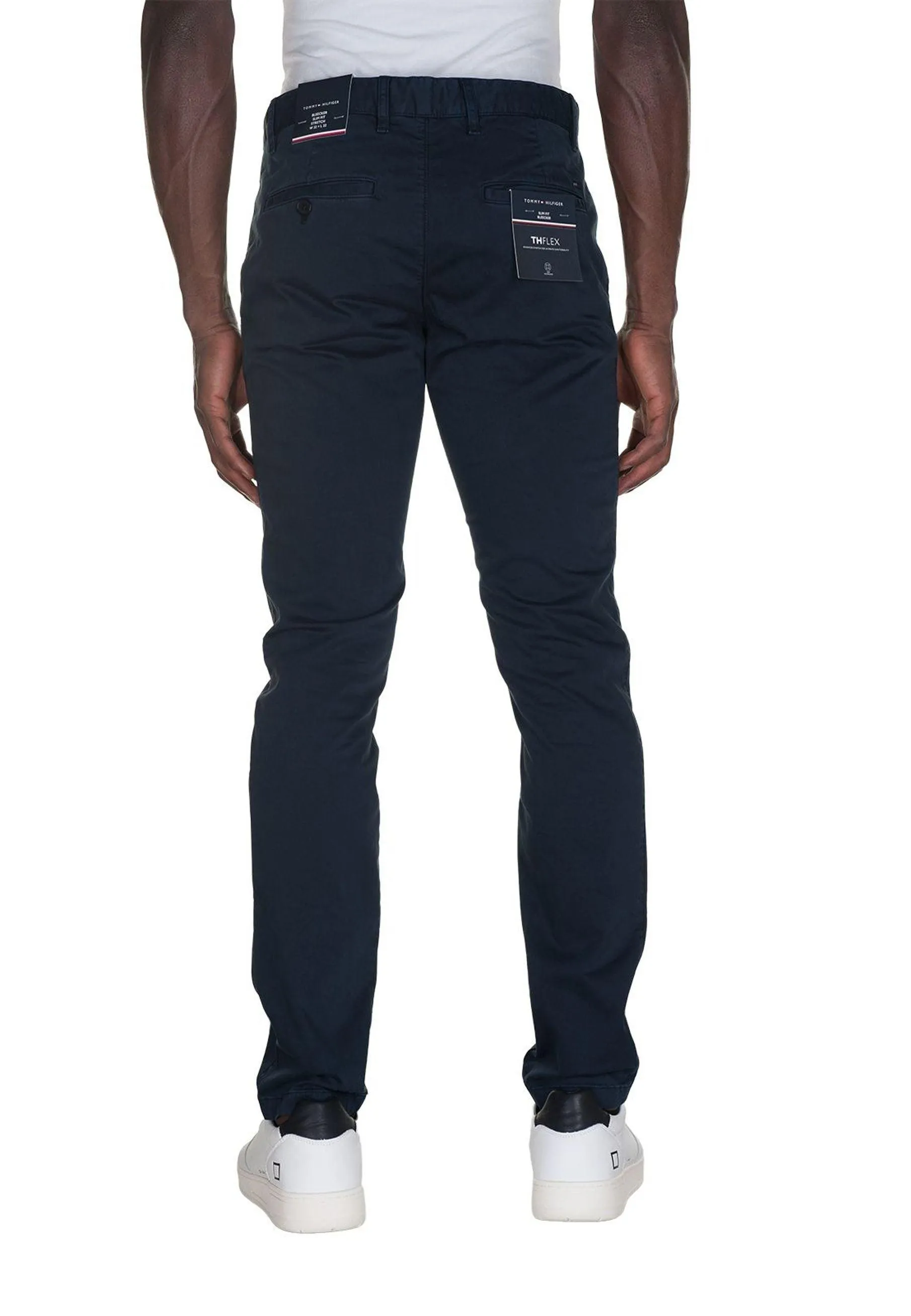 TOMMY HILFIGER Pantalone Lungo Bleecker Flex Slim Fit Blu Desert Sky MW0MW26839