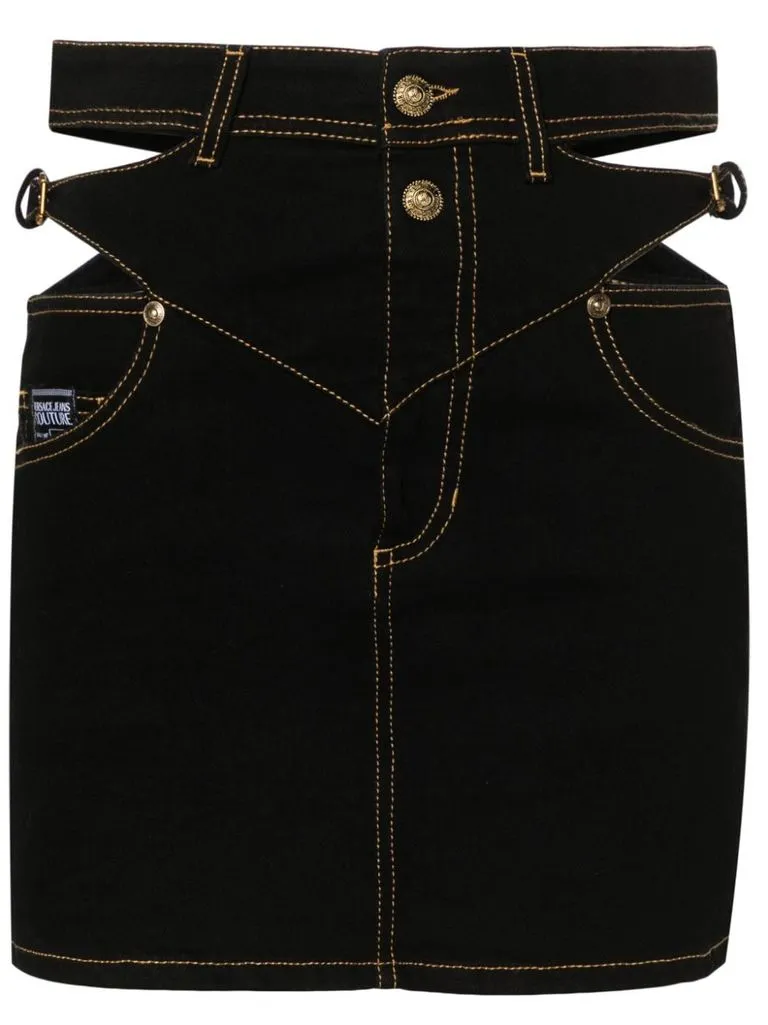 versace jeans couture Gonna dettagli ritagliati