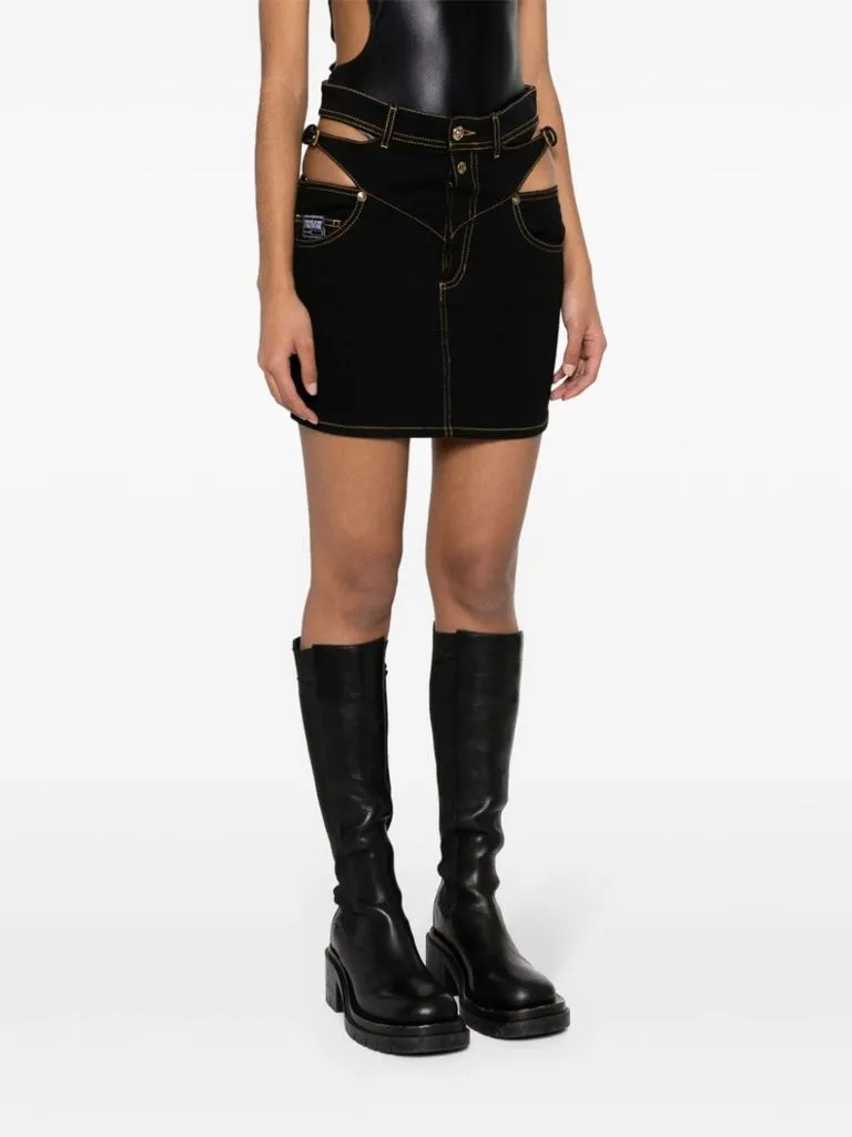 versace jeans couture Gonna dettagli ritagliati