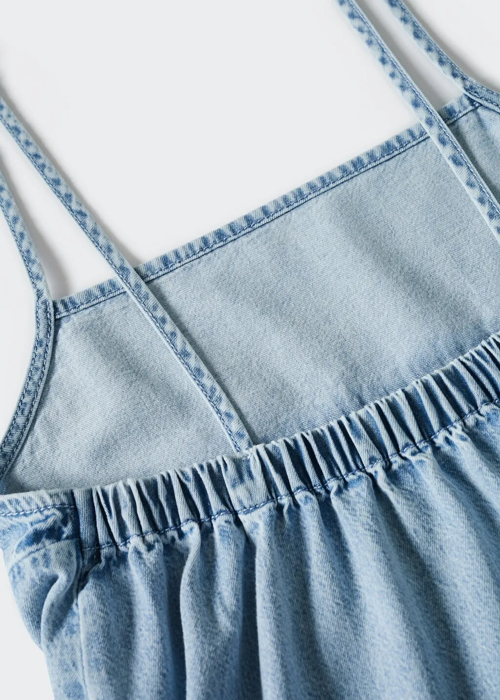 Vestito denim volant