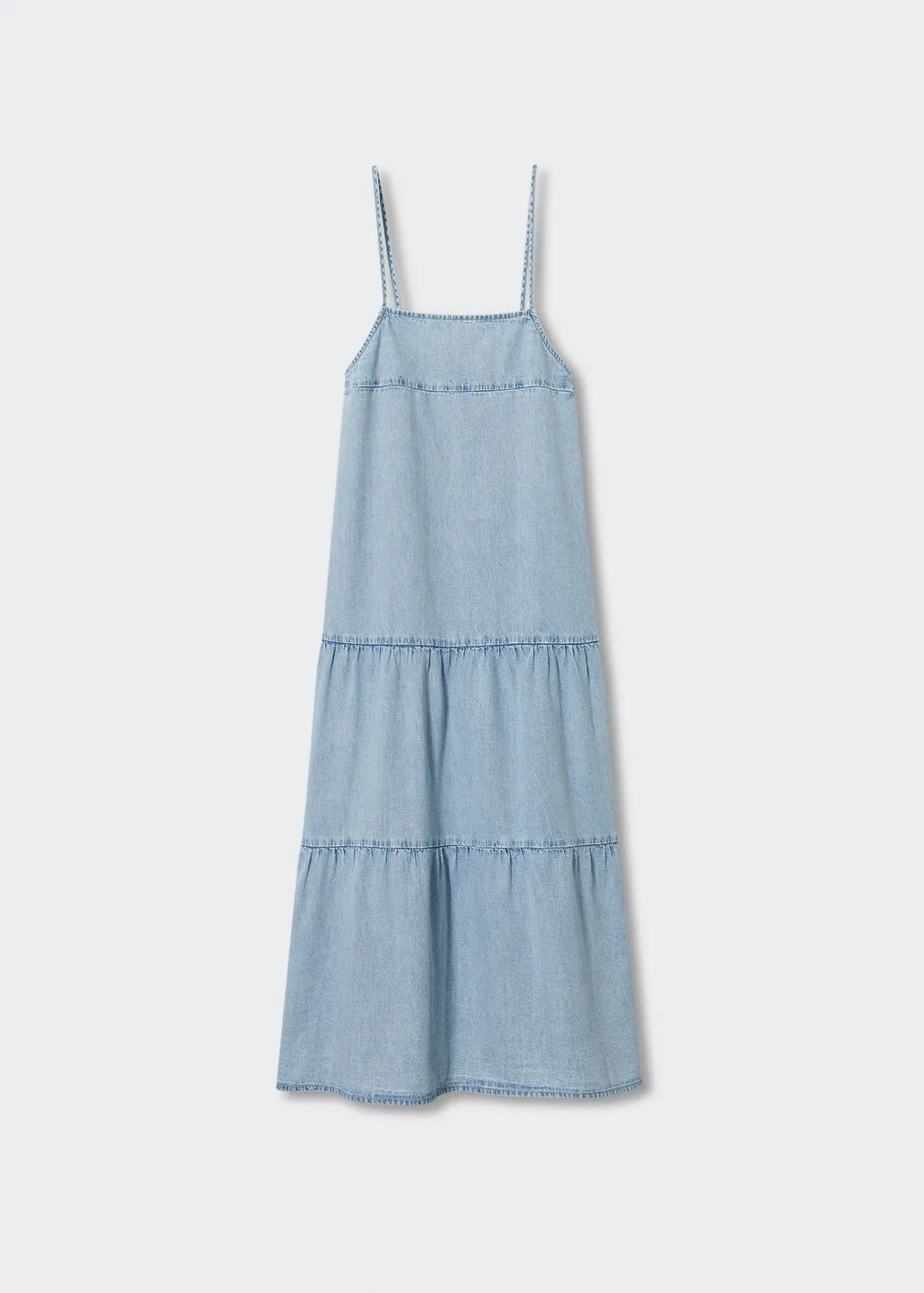 Vestito denim volant