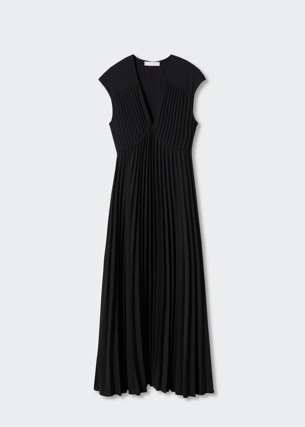 Vestito plissettato collo a V