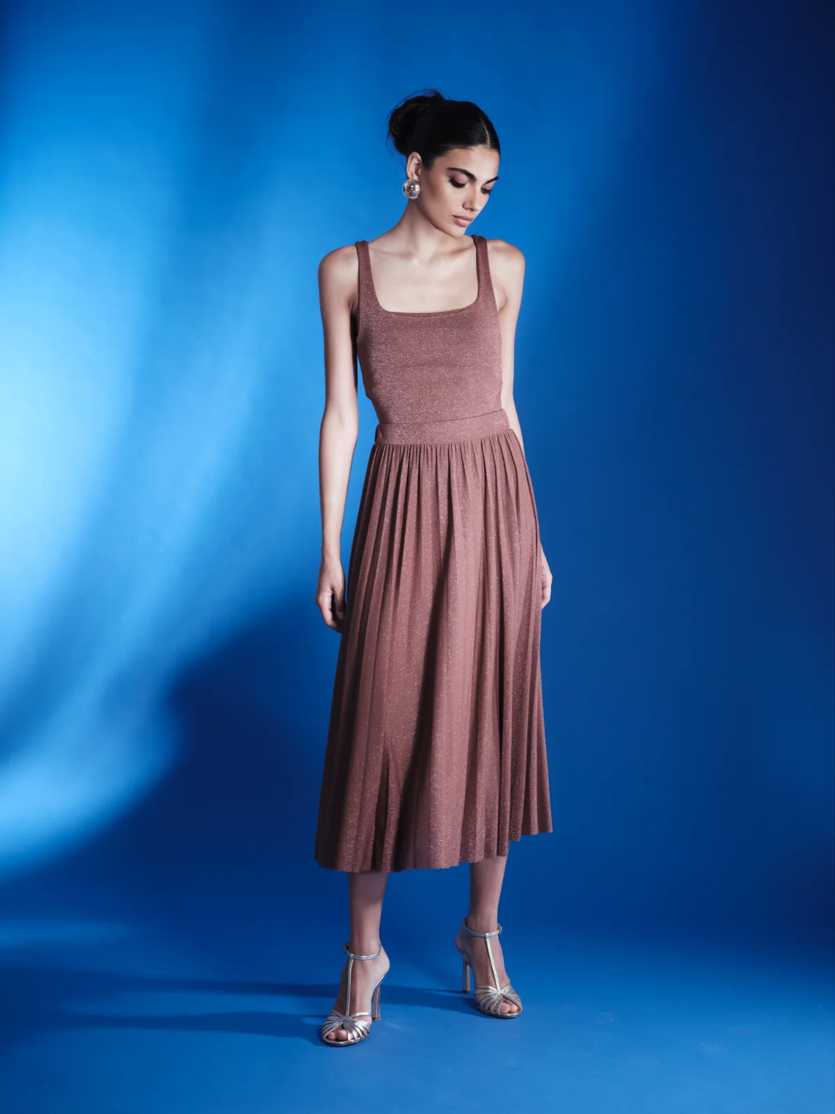 White Wise | GONNA PLISSÉ LUREX – WW29072