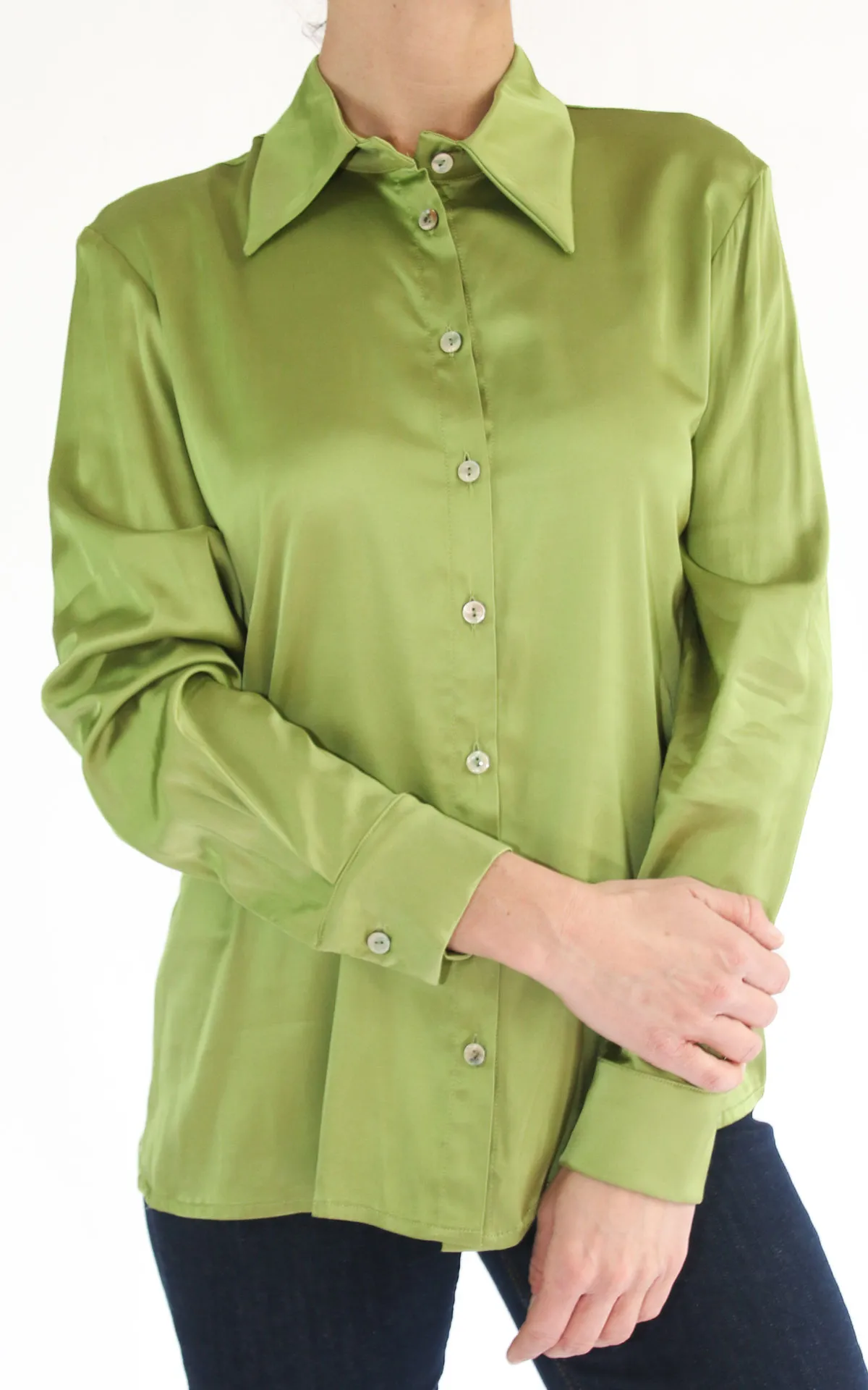 Wu’ Side – Camicia tinta unita – Verde