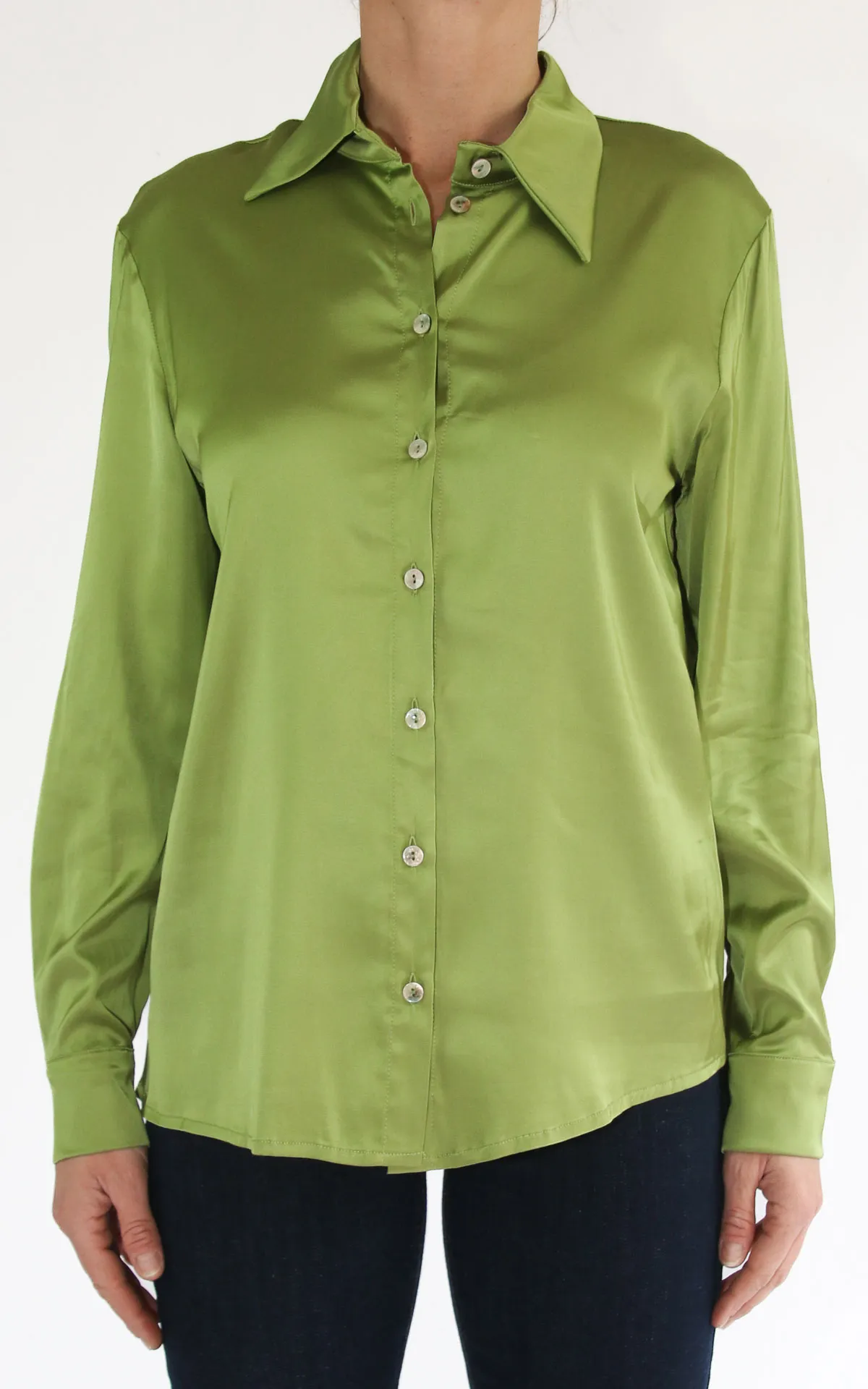 Wu’ Side – Camicia tinta unita – Verde
