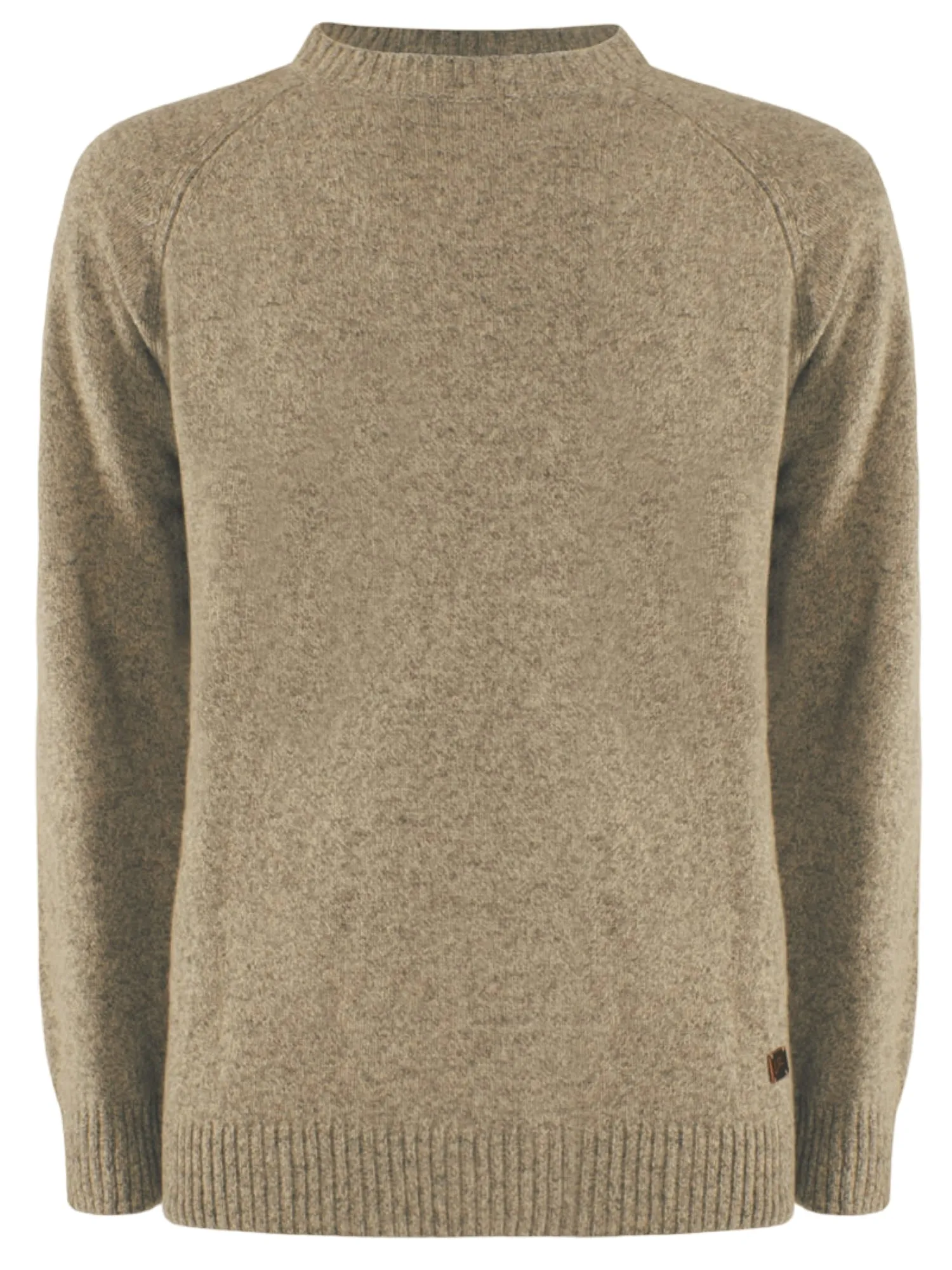 Yes-Zee maglia girocollo misto lana melange marrone chiaro