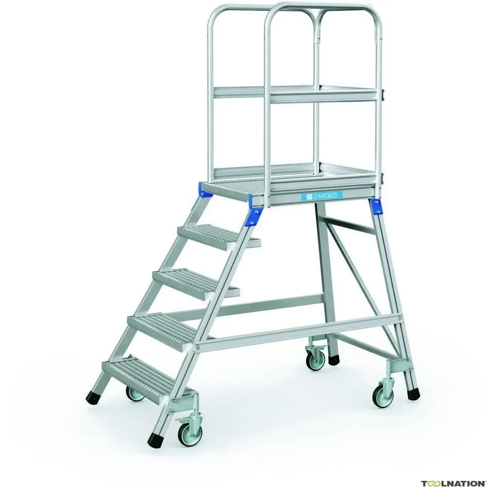 Zarges 41953 Scala a piattaforma - 4 gradini Altezza piattaforma: 1,20 m